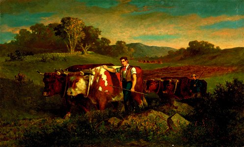 Edward Mitchell Bannister - Herdsmen with Cows - 1983.95.109 - Smithsonian American Art Museum