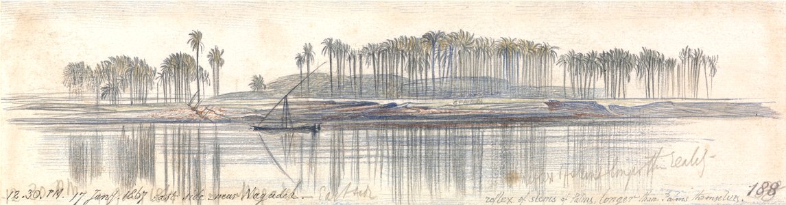 Edward Lear - Near Negadeh, 12-30 pm, 17 January 1867 (188) - Google Art Project