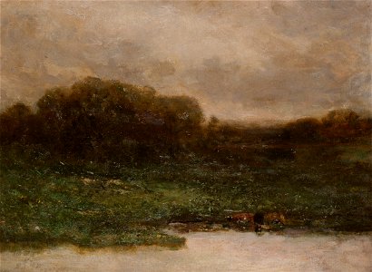 Edward Mitchell Bannister - Summer Twilight - Google Art Project. Free illustration for personal and commercial use.