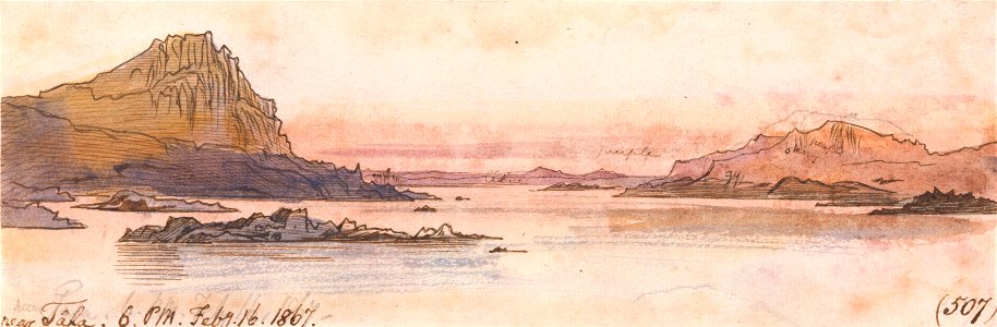 Edward Lear - Near Tafa, 6-00 pm, 16 February 1867 (507) - Google Art Project