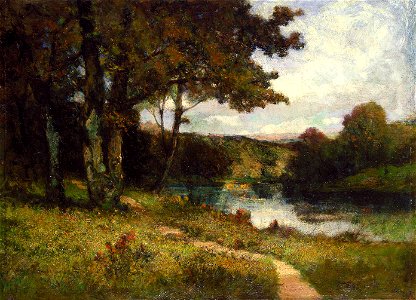 Edward Mitchell Bannister - Untitled (landscape, trees near river) - 1983.95.150 - Smithsonian American Art Museum