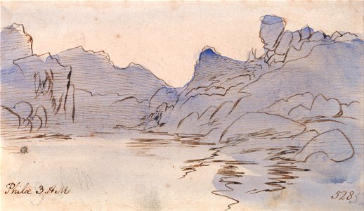 Edward Lear - Philae - Google Art Project (2315672). Free illustration for personal and commercial use.