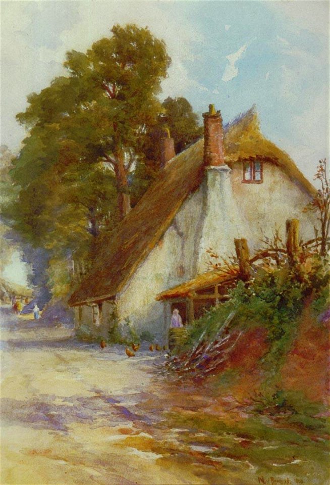 Edward Noel Barraud - Cottage by a Lane - Sarjeant Gallery