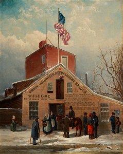 Edward Moran - Union Volunteer Refreshment Saloon - 2018.229 - Fogg Museum