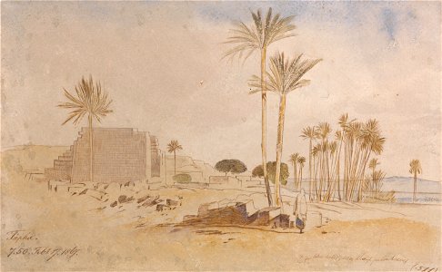 Edward Lear - Tapha, 7-50 a.m., February 17, 1867 - Google Art Project