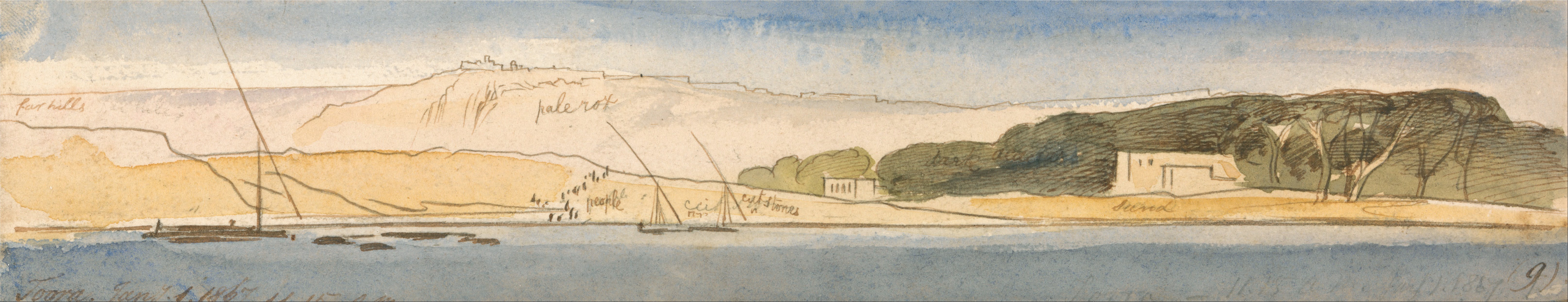 Edward Lear - Toara, 11-15 a.m., January 1, 1867 (9) - Google Art Project