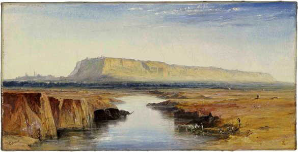 Edward Lear - View of Gwalior, India
