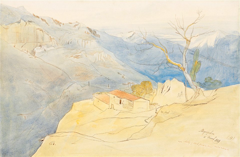 Edward lear the monastery of megaspelion arcadia greece 110134)