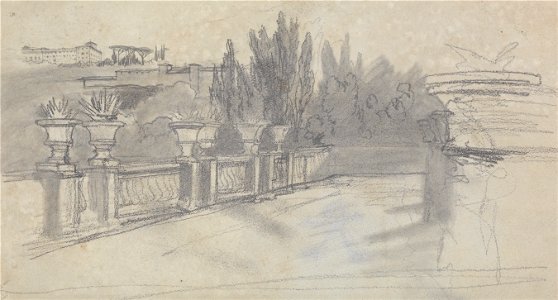 Edward Lear - Villa Torlania, formerly Villa Conti, Erascati - Google Art Project