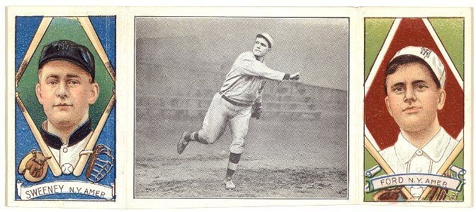 Edward Sweeney-Russell Ford, New York Highlanders, baseball card portrait LCCN2008678518
