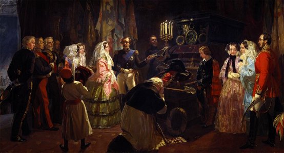 Edward Matthew Ward (1816-79) - Queen Victoria at the Tomb of Napoleon, 24 August 1855 - RCIN 402019 - Royal Collection