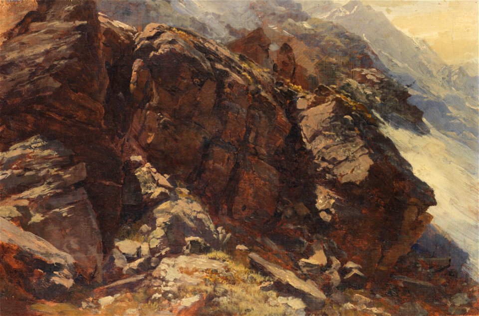Edward Theodore Compton (attr) Hochgebirgsstudie