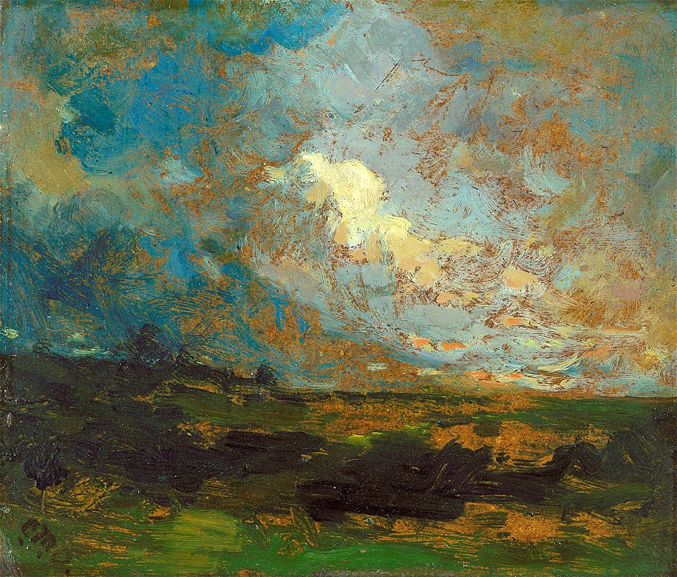 Edward Mitchell Bannister - After the Shower - 1983.95.61 - Smithsonian American Art Museum