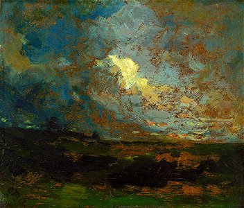 Edward Mitchell Bannister - After the Shower - 1983.95.61 - Smithsonian American Art Museum