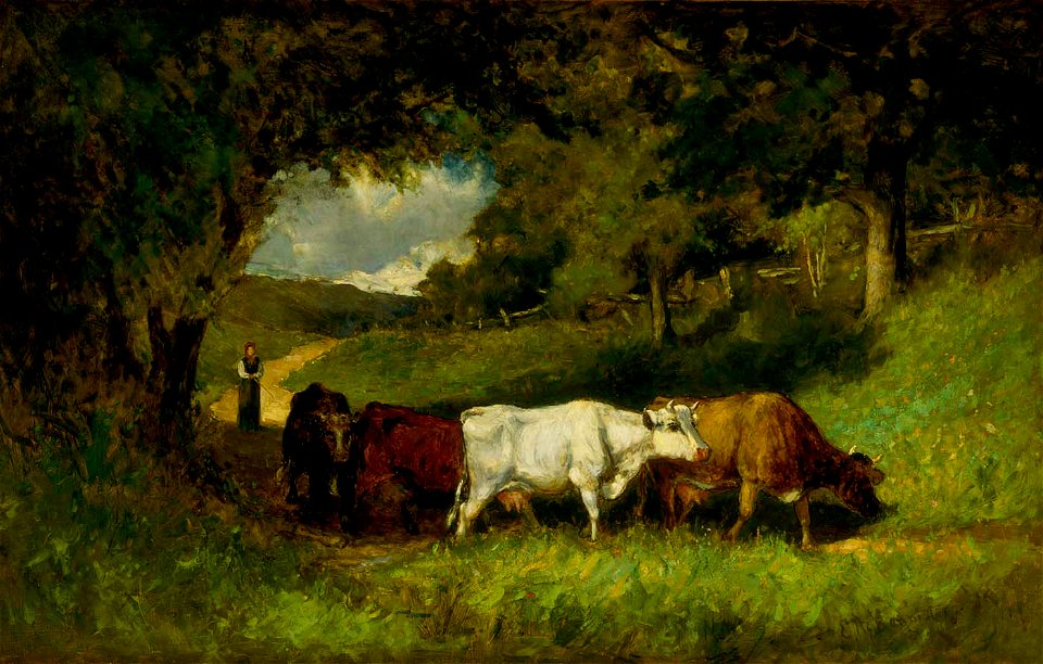 Edward Mitchell Bannister - Driving Home the Cows - 1983.95.58 - Smithsonian American Art Museum
