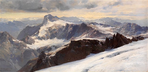 Edward Theodore Compton Die Alpen von Graubünden vom Tödi aus