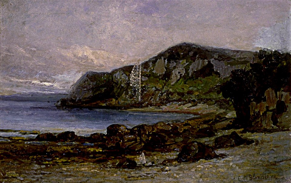 Edward Mitchell Bannister - Rocks at Newport - 1983.95.96 - Smithsonian American Art Museum
