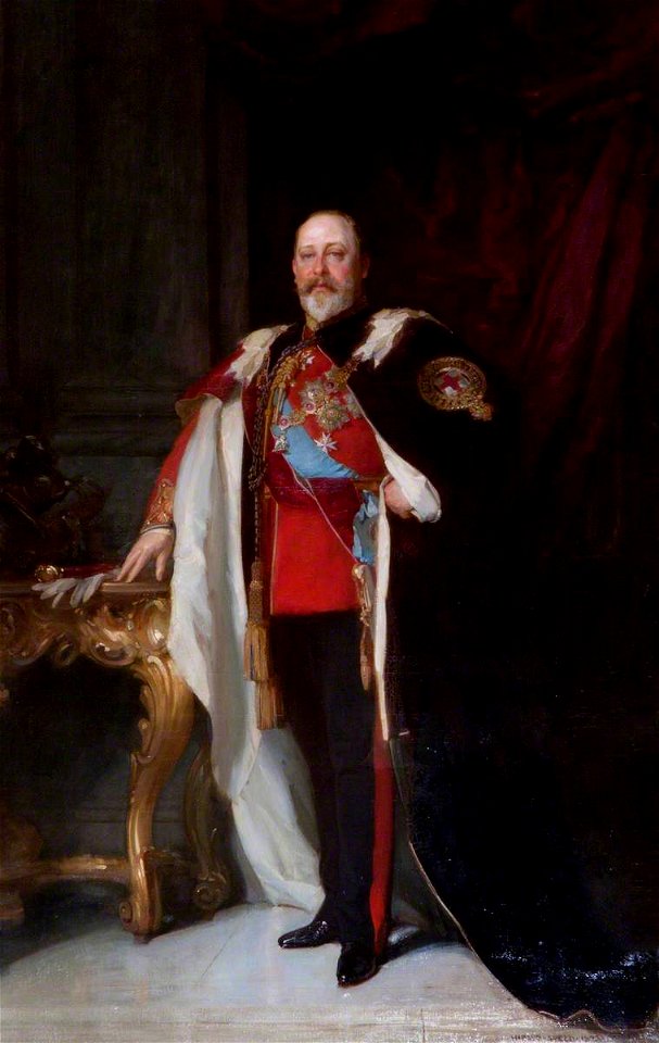 Edward VII in Ceremonial Robes of Order of The Garter