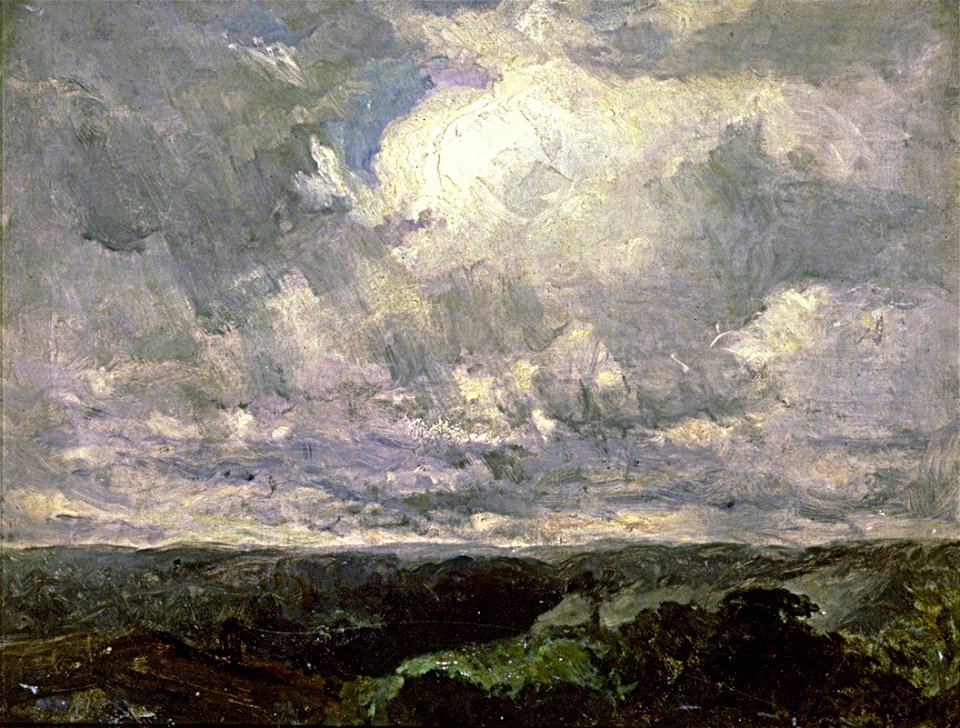 Edward Mitchell Bannister - Untitled (landscape, cloudy sky) - 1983.95.95 - Smithsonian American Art Museum