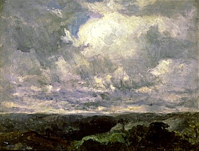 Edward Mitchell Bannister - Untitled (landscape, cloudy sky) - 1983.95.95 - Smithsonian American Art Museum