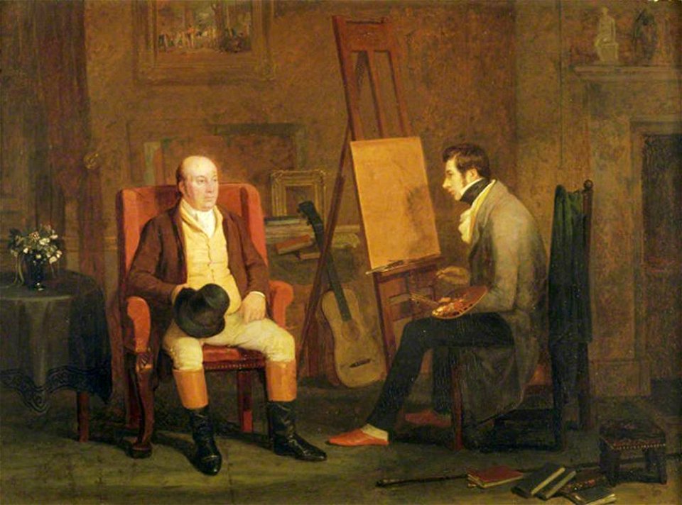 Edward Villiers Rippingille (1798-1859) - The Artist's Studio, Edward Villiers Rippingille (1798–1859), Painting a Portrait - 624193 - National Trust
