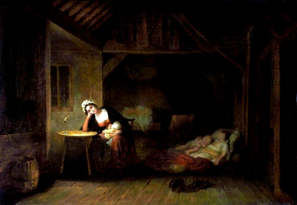 Edward Villiers Rippingille (1835) - The Progress of Intemperance The Expectant wife - Walker Art Gallery