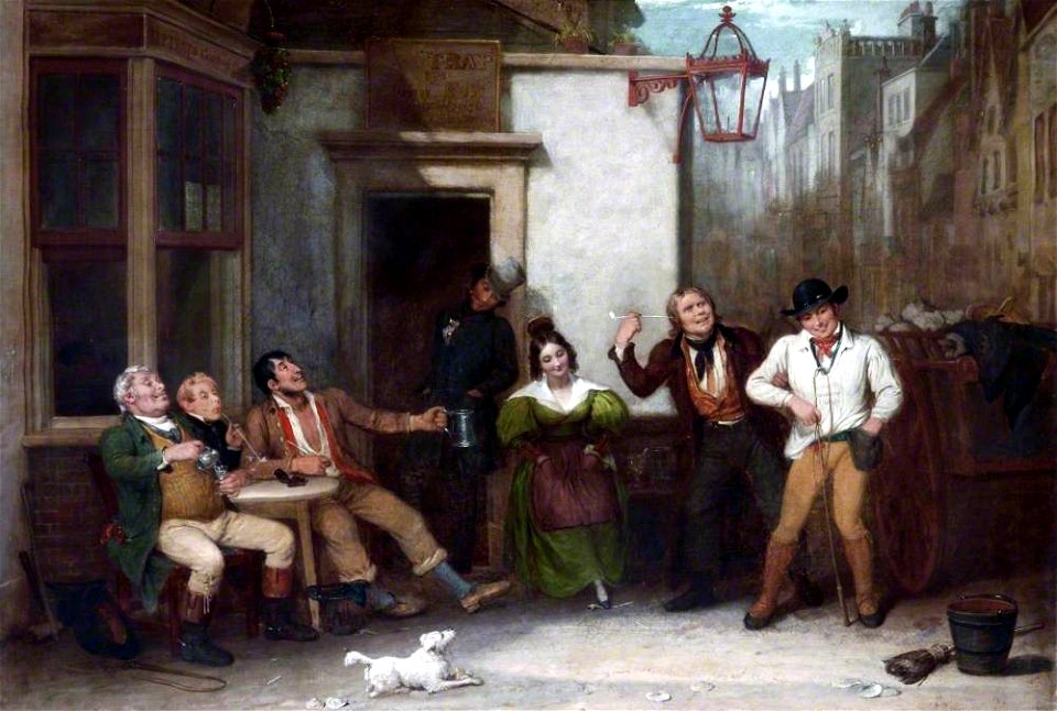 Edward Villiers Rippingille (1835) - The Progress of Intemperance Invitation de drink - Walker Art Gallery