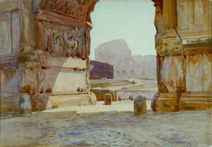Edward Noel Barraud - Under the Arch of Titus, Rome - Sarjeant Gallery