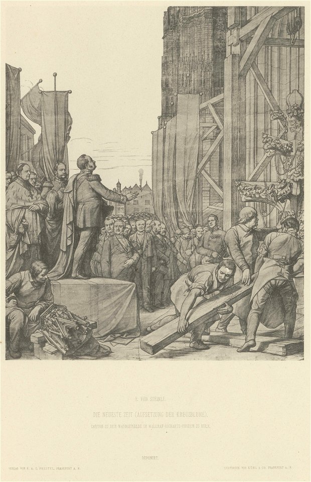Edward von Steinle Die neueste Zeit (Aufsetzung der Kreuzblume)
