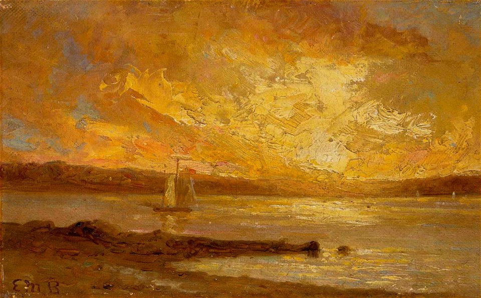 Edward Mitchell Bannister - Boat on Sea - 1983.95.89 - Smithsonian American Art Museum