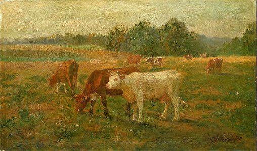 Edward Mitchell Bannister - Cows - 1983.95.138 - Smithsonian American Art Museum