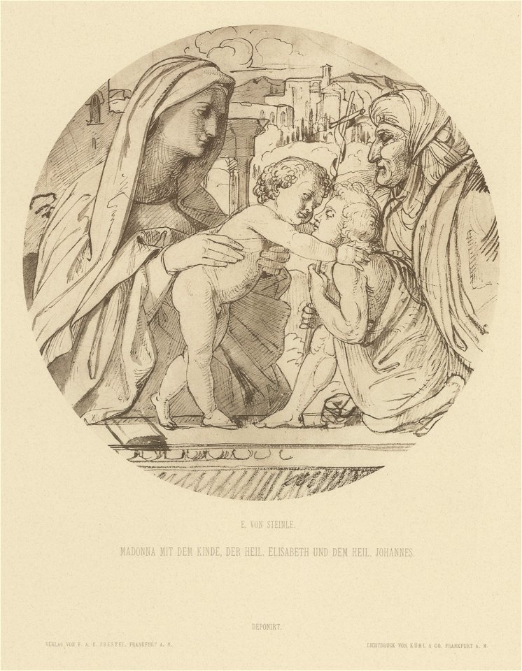 Edward von Steinle Madonna mit dem Kinde, der heil. Elisabeth und dem heil. Johannes