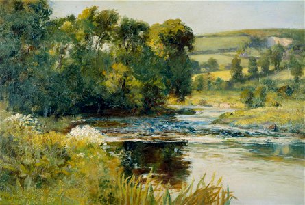 Edward Mitchell Bannister - Streamside - Google Art Project. Free illustration for personal and commercial use.