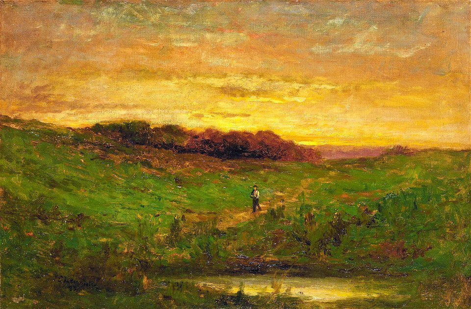 Edward Mitchell Bannister - Sunset - 1983.95.59 - Smithsonian American Art Museum