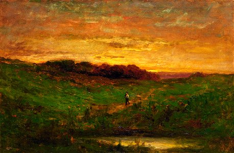 Edward Mitchell Bannister - Sunset - 1983.95.59 - Smithsonian American Art Museum