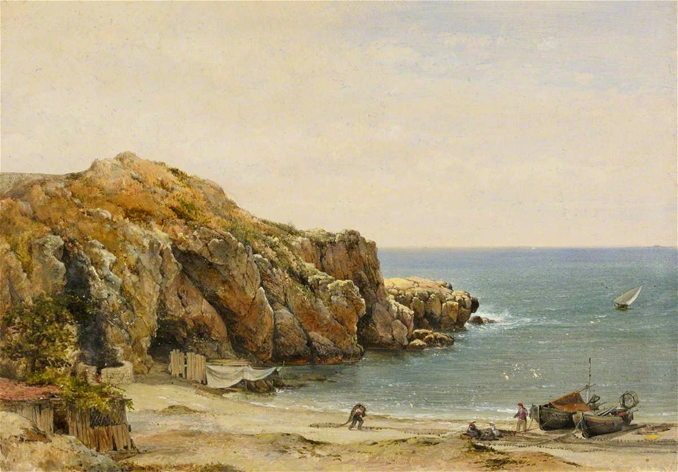 Edward William Cooke (1811-1880) - A Mediterranean Beach Scene - BHC1247 - Royal Museums Greenwich