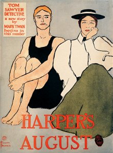 Edward Penfield - Harper's August. Tom Sawyer Detective - Google Art Project