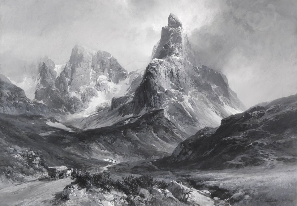 Edward Theodore Compton Der Cimon della Pala in den Dolomiten 1896