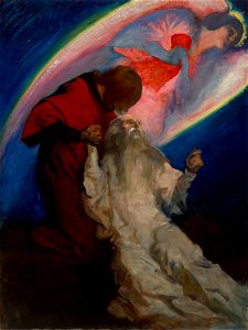 Edwin Austin Abbey - Amfortas Released by Galahad, study for The Quest of the Holy Grail murals, Boston Public Library - 1937.2050 - Yale University Art Gallery