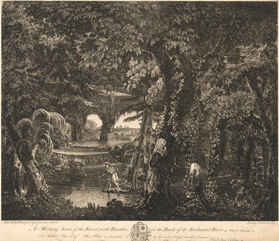 Edward Rooker - A Morning Scene of the Forest with Rinaldo on the Bank of the Enchanted River - Google Art Project