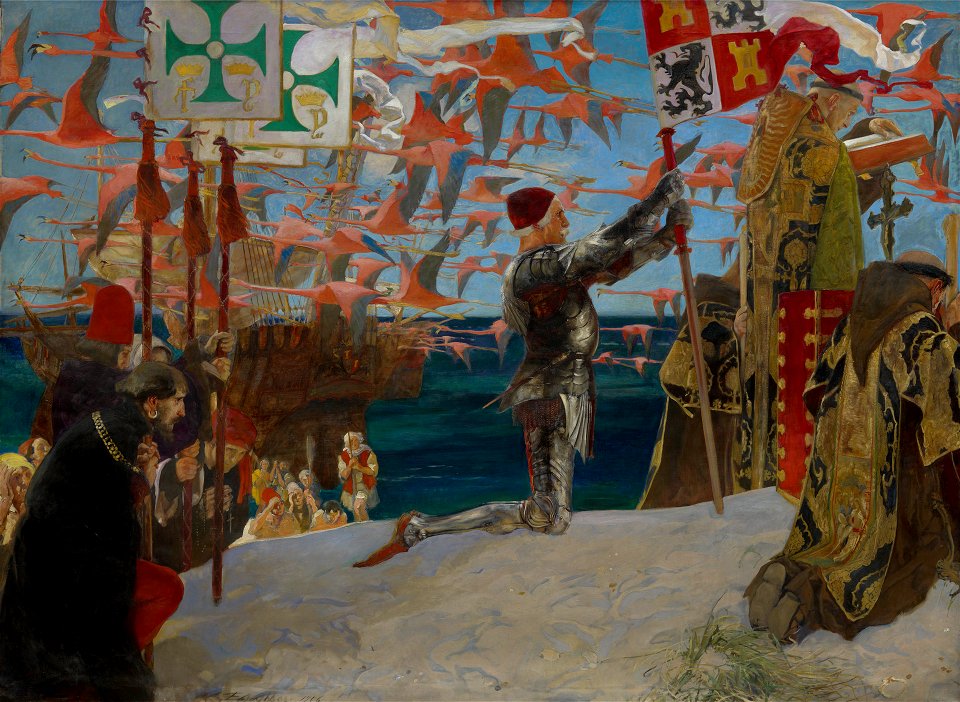 Edwin Austin Abbey - Columbus in the New World - 1937.2317 - Yale University Art Gallery