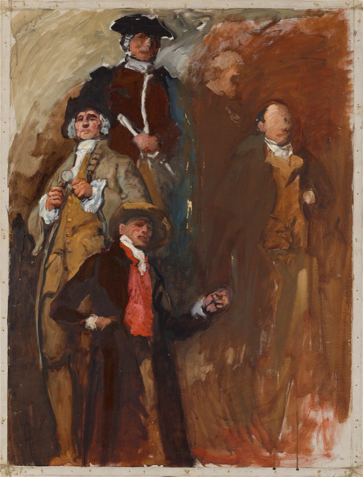 Edwin Austin Abbey - Figure Study, for The Apotheosis of Pennsylvania, House of Representatives Chamber, Pennsylvania State Capitol, Harrisburg - 1937.1591 - Yale University Art Gallery