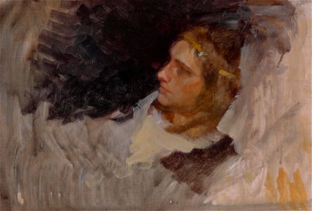 Edwin Austin Abbey - Head of Hamlet, study - 1937.1353 - Yale University Art Gallery