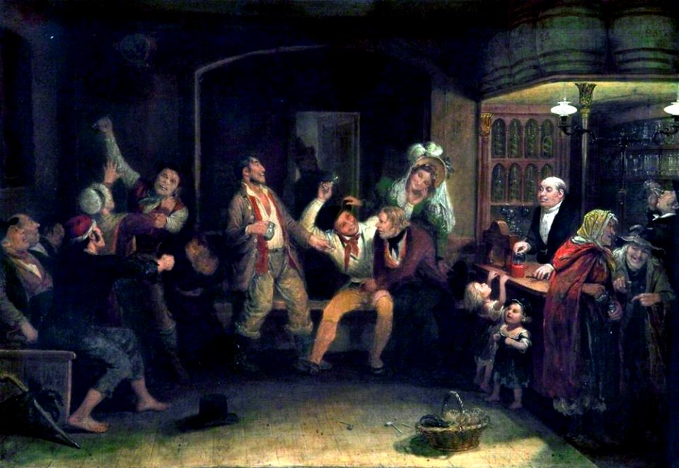 Edward Villiers Rippingille (1835) - The Progress of Intemperance The Relapse - Walker Art Gallery