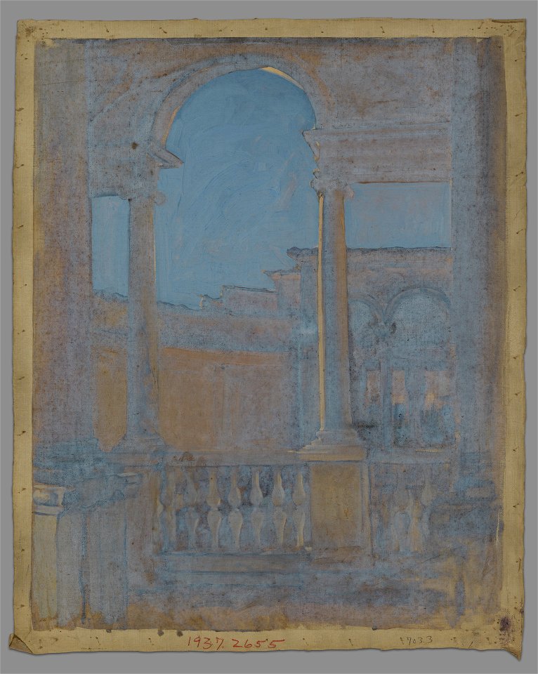 Edwin Austin Abbey - View of Italian Loggia–study - 1937.2655 - Yale University Art Gallery