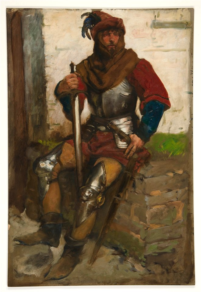 Edwin Austin Abbey - Man in Armor - 1937.2585 - Yale University Art Gallery