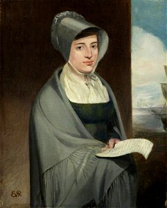 Edward Villiers Rippingille - Portrait of an Unknown Lady in a Grey Bonnet and Shawl - Bristol Museum