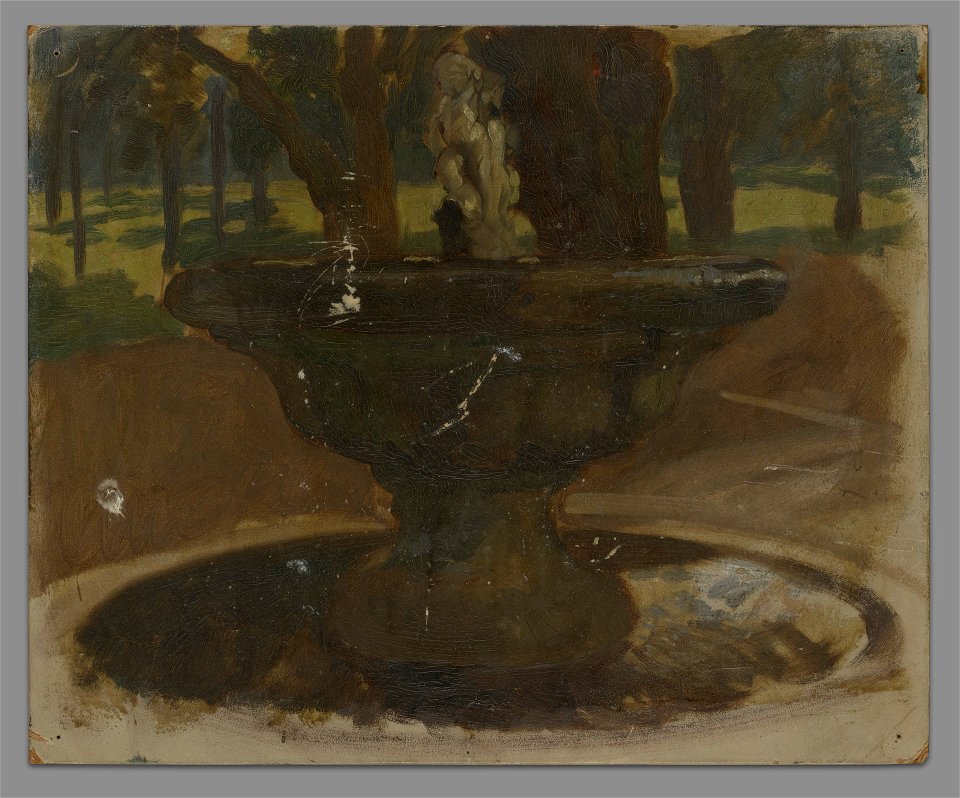 Edwin Austin Abbey - Study of a fountain - 1937.4320 - Yale University Art Gallery