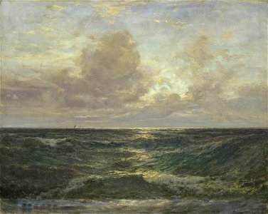 Edwin Hayes (1819-1904) - Sunset at Sea, From Harlyn Bay, Cornwall - N01603 - National Gallery