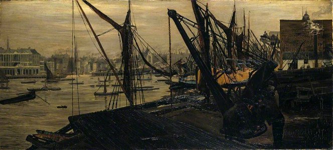 Edwin Edwards (1823-1879) - The Thames from a Wharf at Waterloo Bridge - N01690 - National Gallery